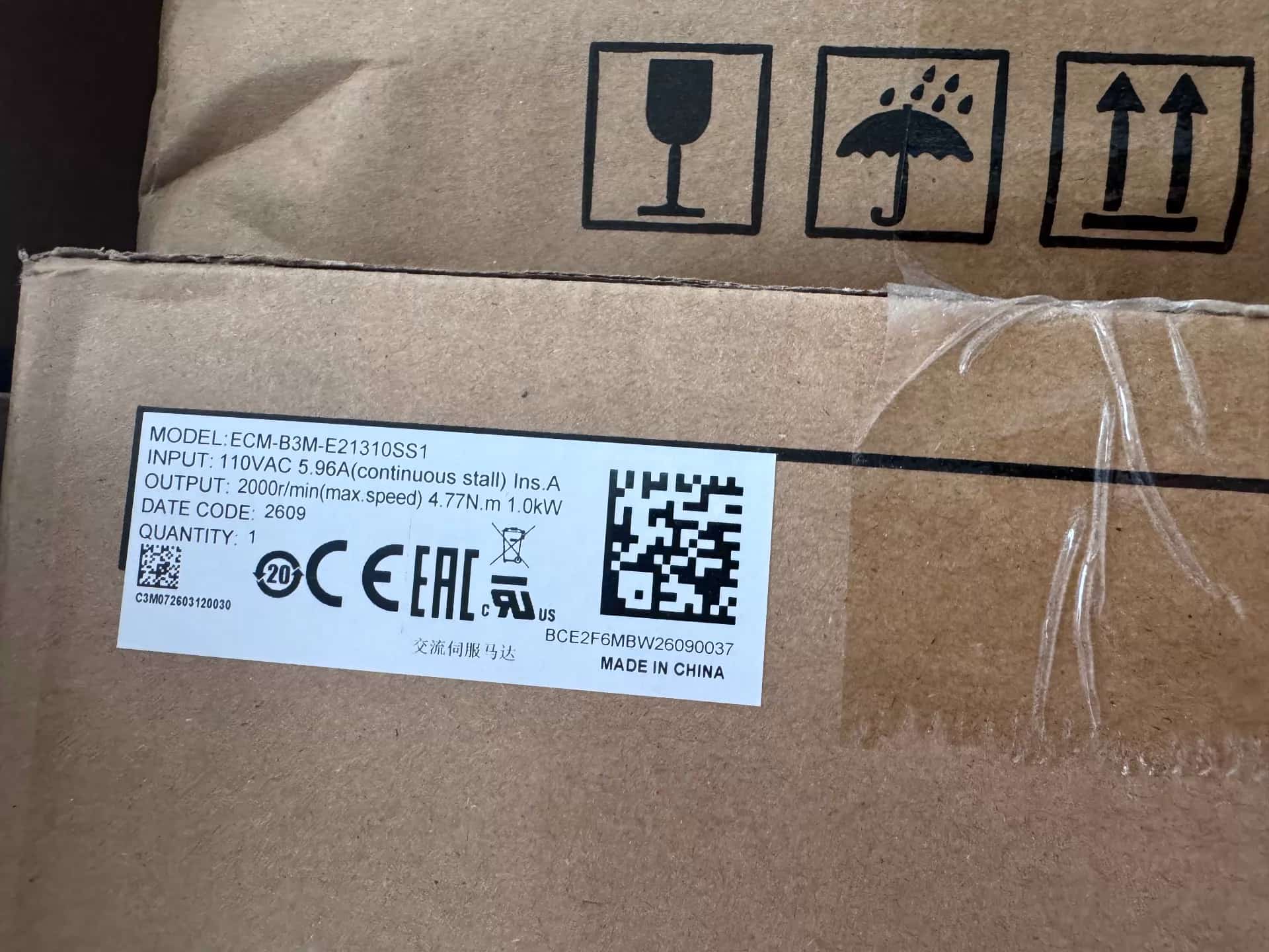 100 % brandneuer Original-Frequenzumrichter Delta ECM-B3M-E21310SS1, Antriebsservomotor