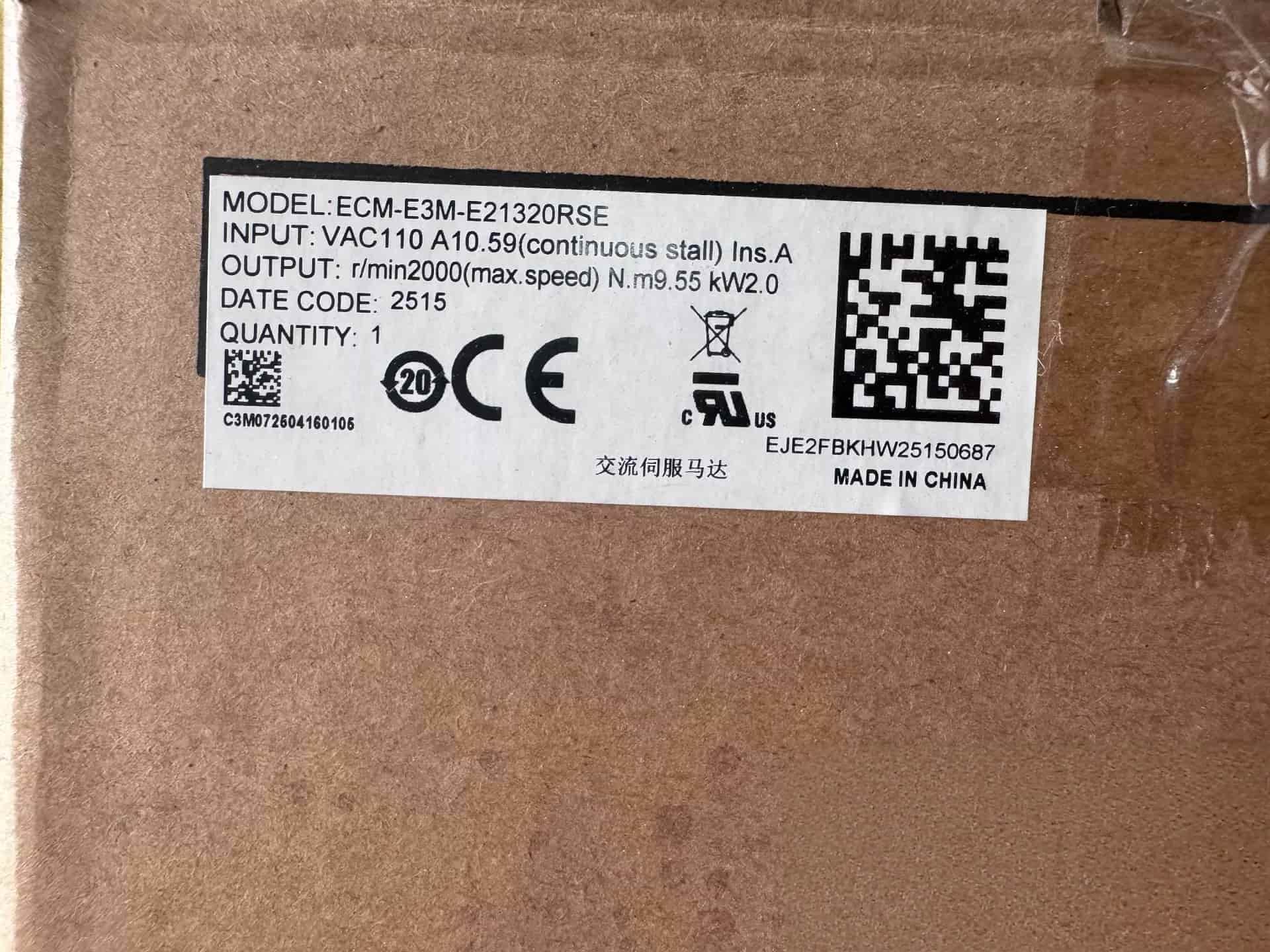 100 % brandneue, originale und echte Delta ECM-E3M-E21320RSE Frequenzumrichter, Antriebsservomotor