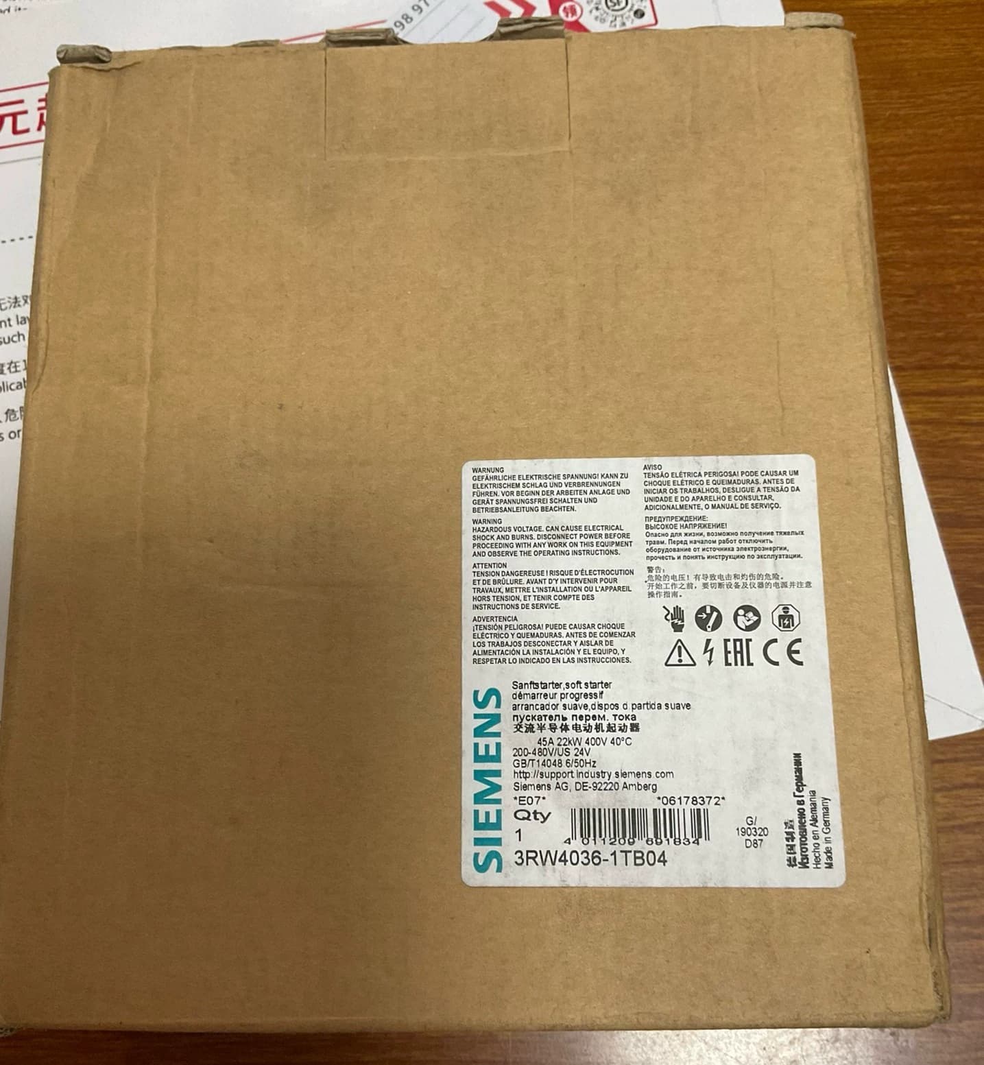 Brandneuer, originaler Siemens 3RW4036-1TB04 Softstarter SIRIUS SOFT STARTER