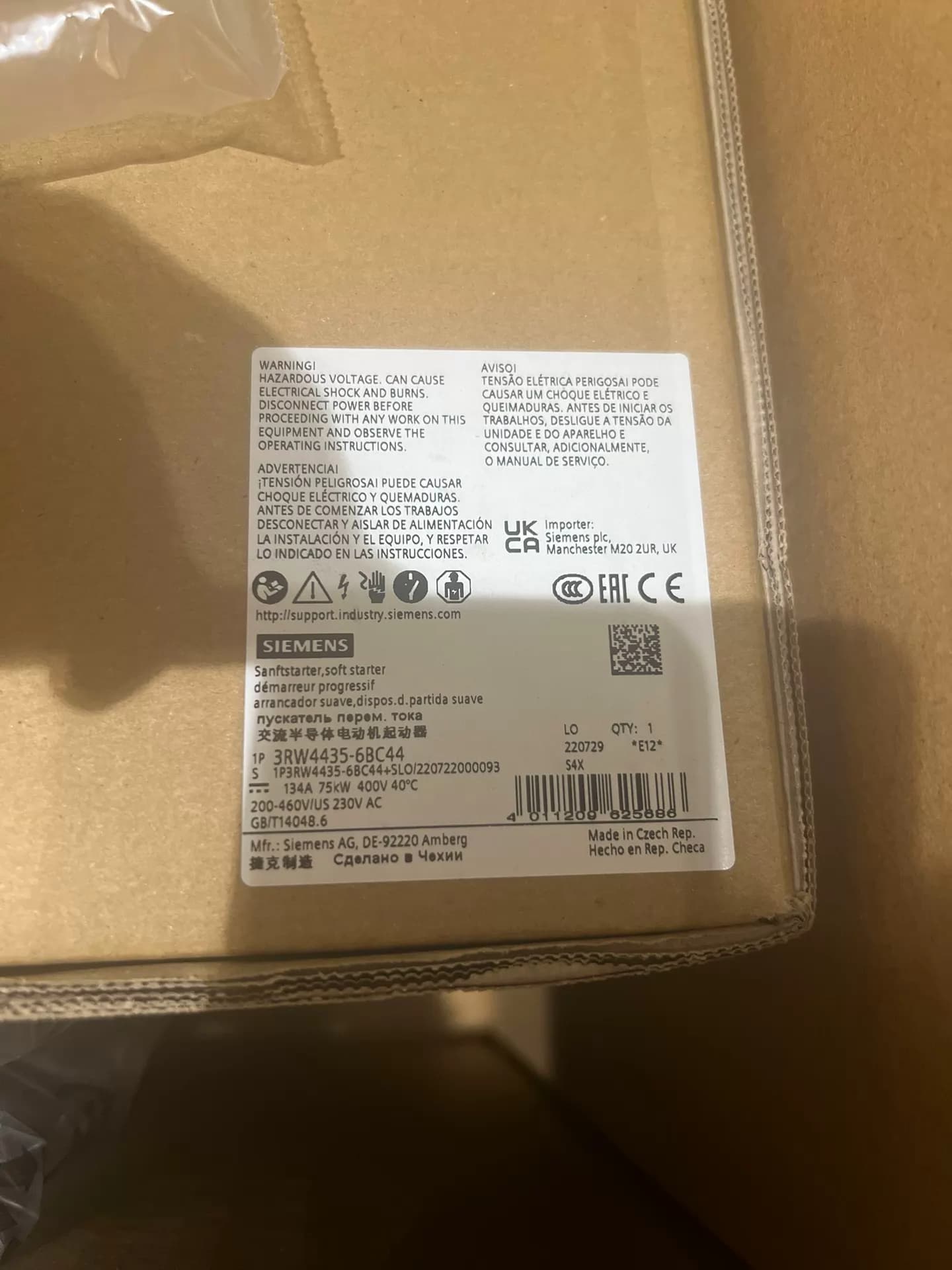 Brandneuer, originaler Siemens 3RW4435-6BC44 Softstarter SIRIUS SOFT STARTER