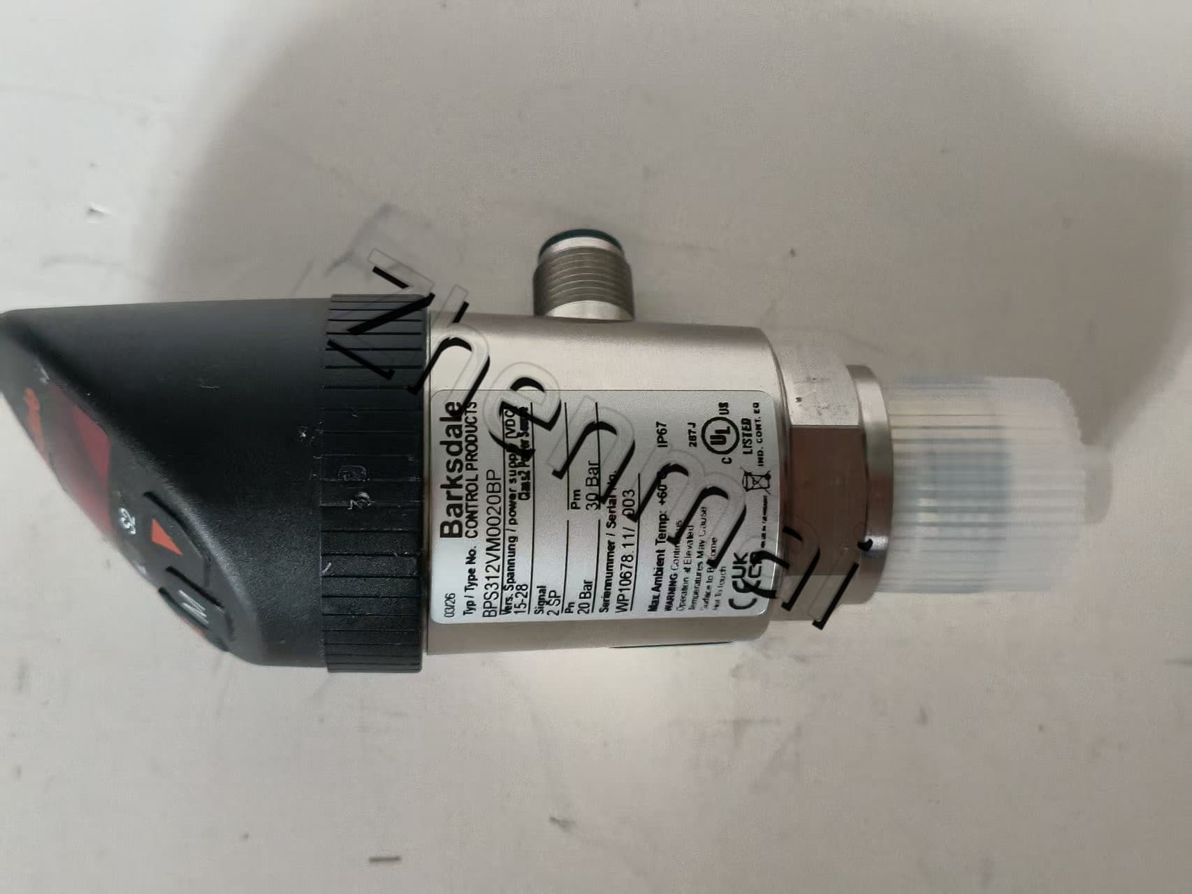 Brandneuer Original Barksdale BPS312VM0020BP Drucksensor Niveauschalter Durchflussschalter Druckschalter Schneller Versand