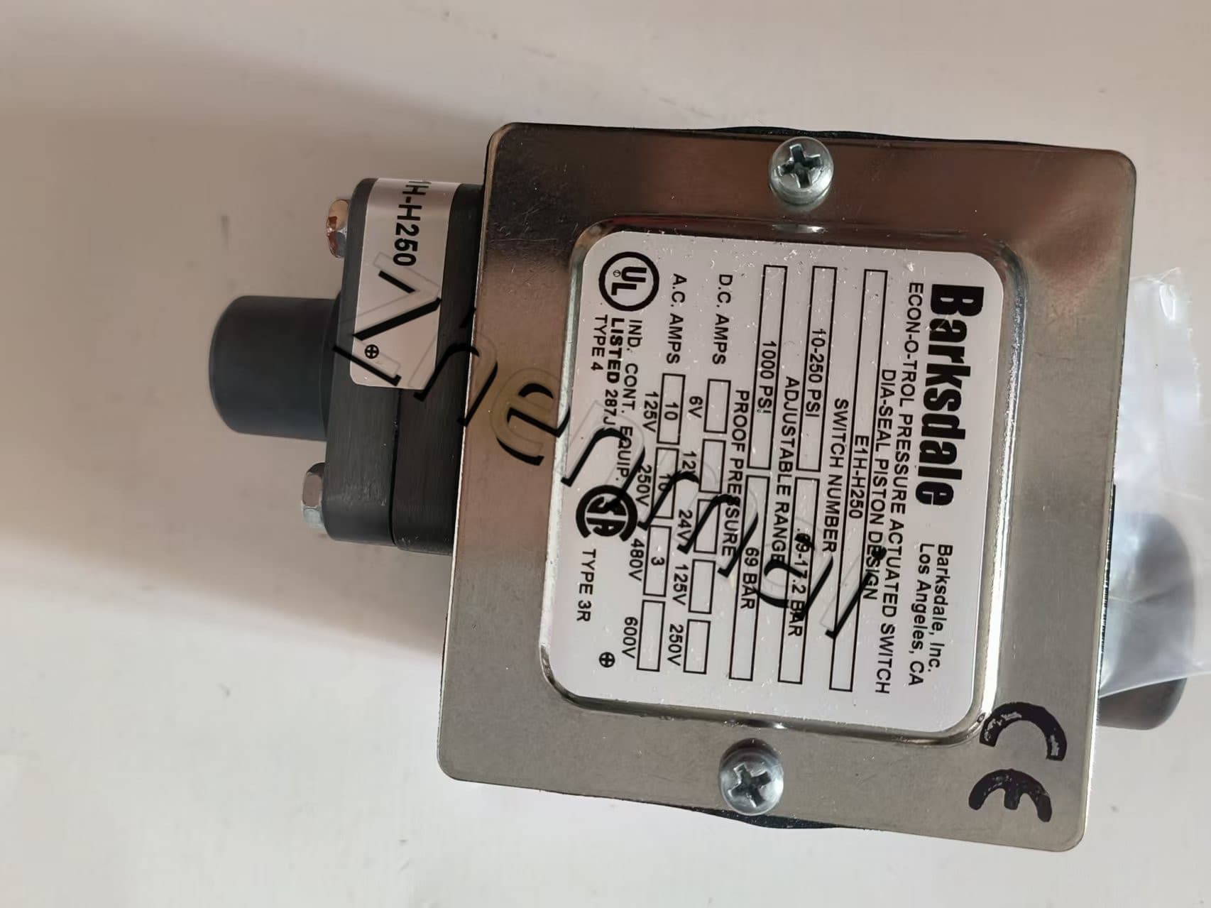 Brandneuer Original Barksdale E1H-H250 Drucksensor Niveauschalter Durchflussschalter Druckschalter Schneller Versand