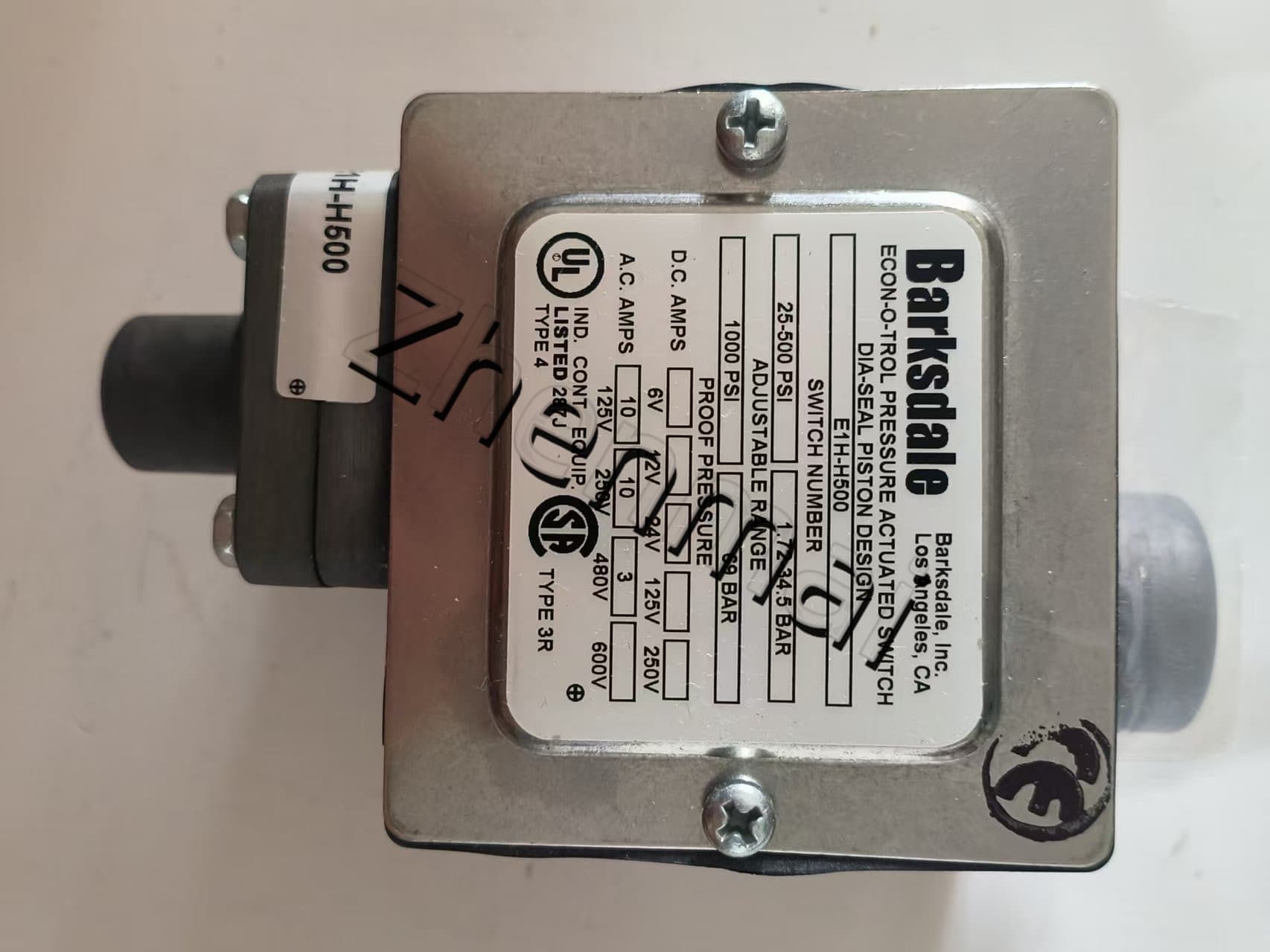Brandneuer Original Barksdale E1H-H500 Drucksensor Niveauschalter Durchflussschalter Druckschalter Schneller Versand