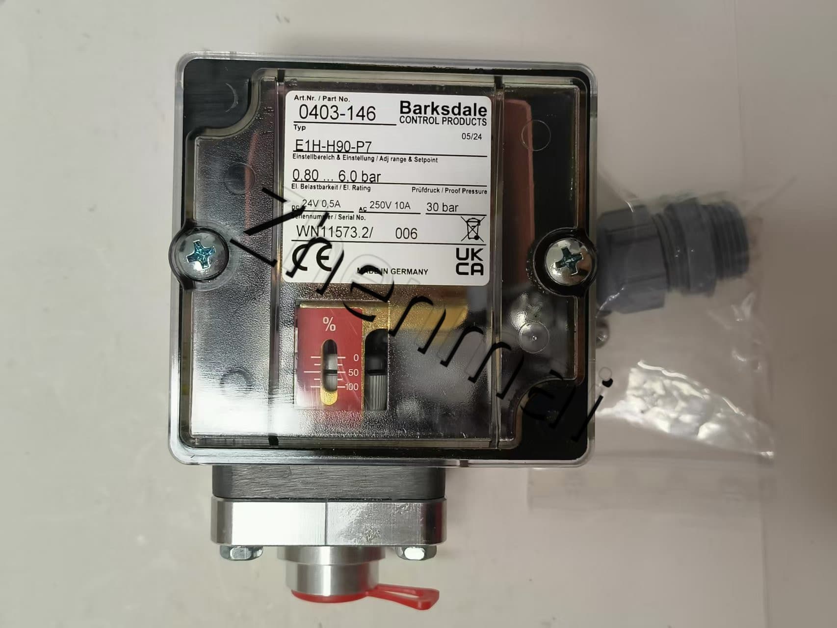 Brandneues Original Barksdale E1H-H90-P7 0403-146 Drucksensor Niveauschalter Durchflussschalter Druckschalter Schneller Versand