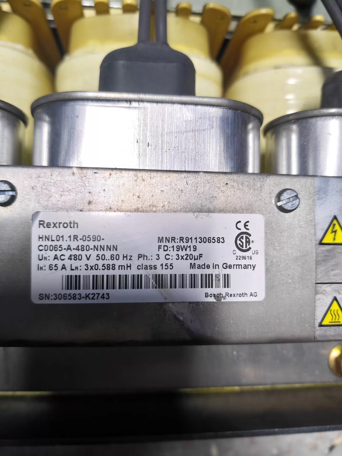 Brandneuer Original Bosch Rexroth Servoantrieb HNL01.1R-0590-C0065-A-480-NNNN Servomotor Schneller Versand